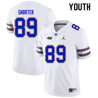 Youth Florida Gators #89 Justin Shorter NCAA Nike White Authentic Stitched College Football Jersey OUG2462ET